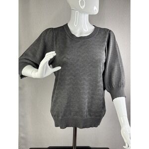 NWT Zac and Rachel Charcoal Grey Knit  Shirt Size Medium